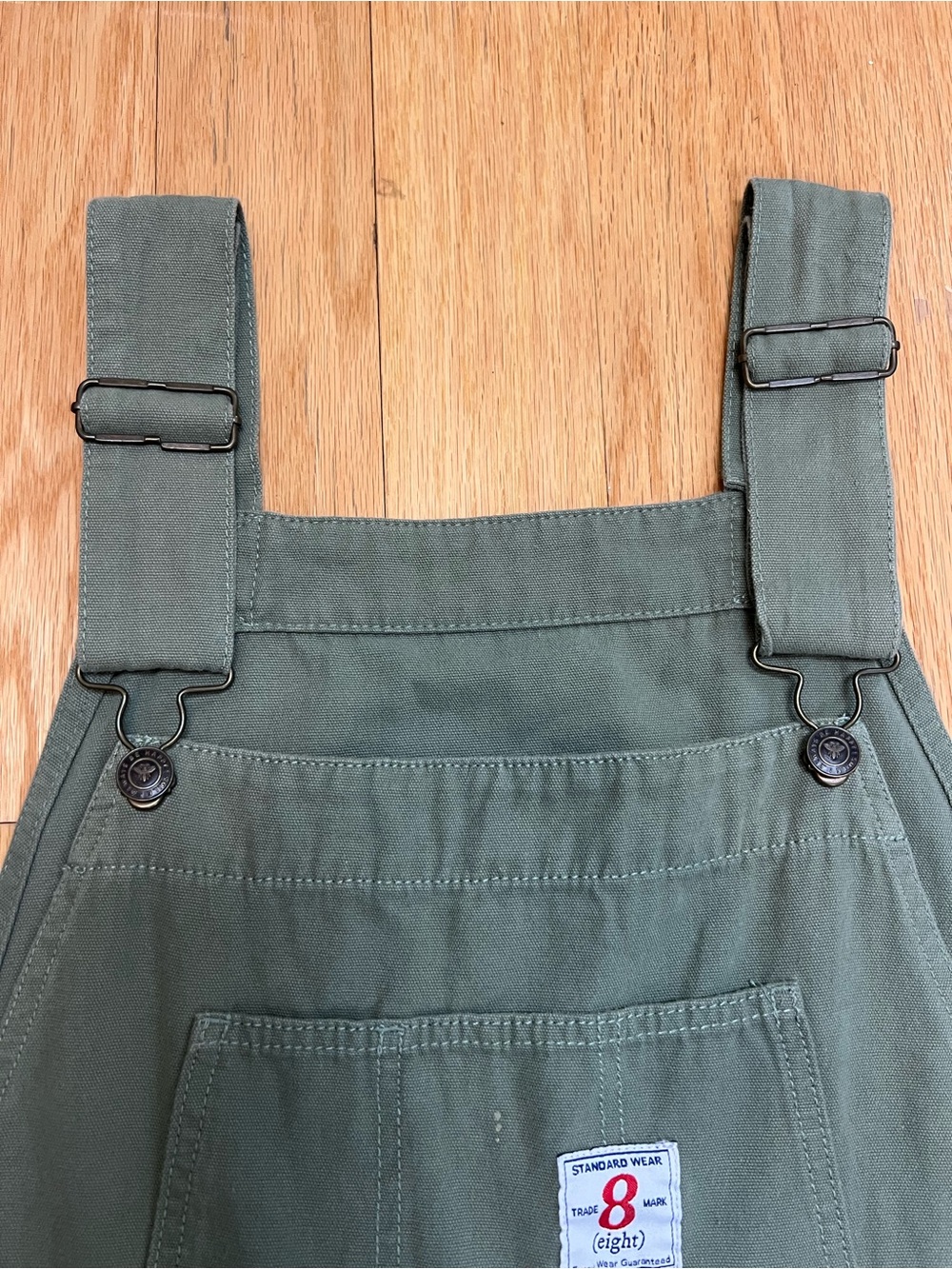 8(eight) Japan Sage Green Cotton Wide Leg Utility Overalls Dungarees - Picture 7 of 12